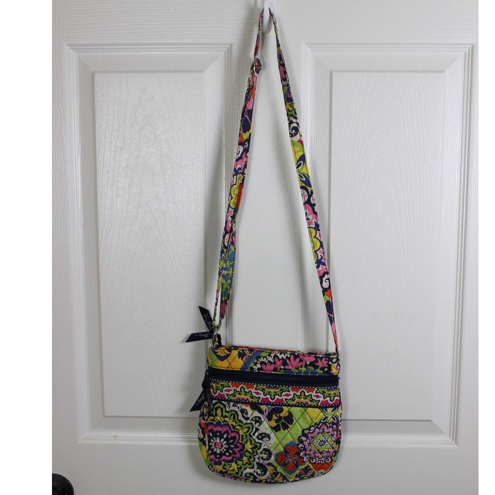 Vera Bradley Quilted Cotton Crossbody Bag Multicolor Floral
